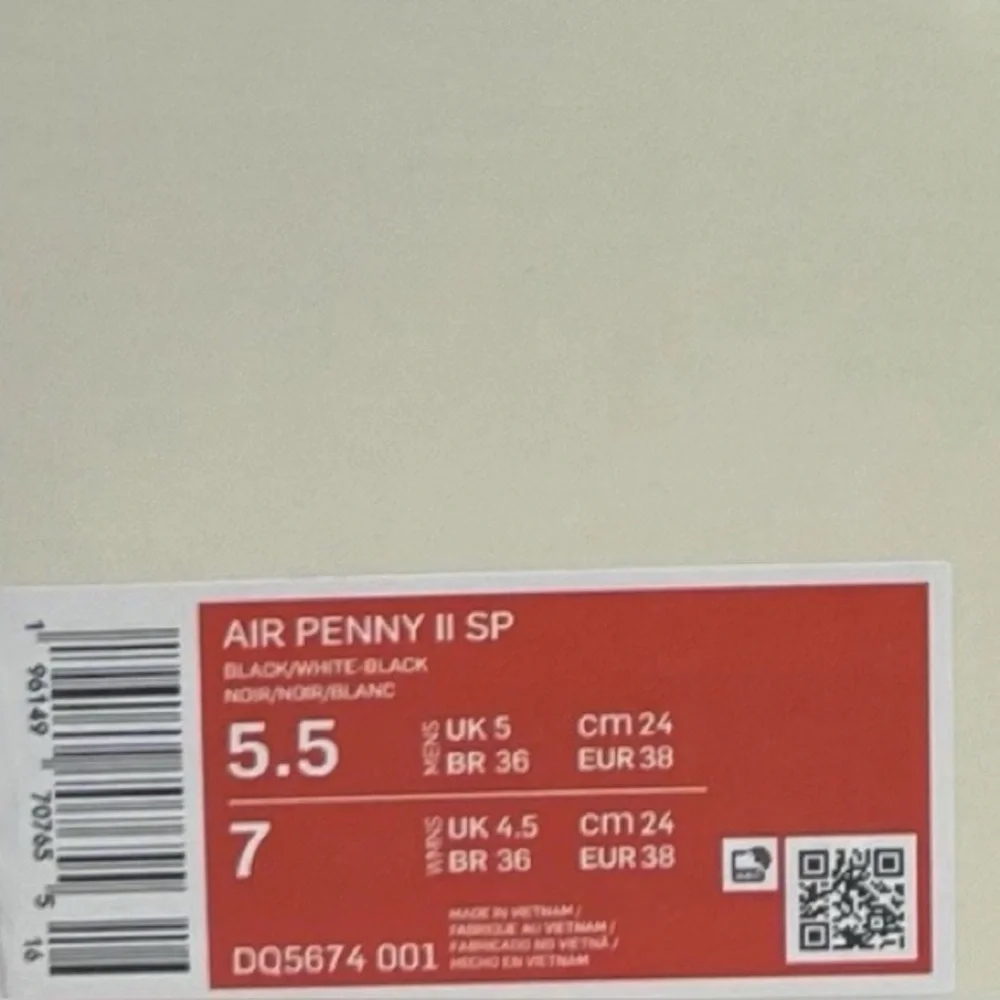 Nike x Stussy Air Penny II SP DQ5674-001  basketball shoes black sneakers NEW